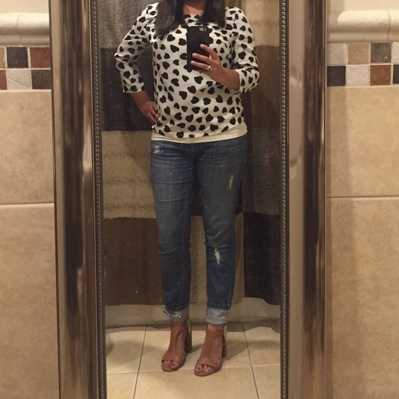 Creative Tops - Black Heart & White Top